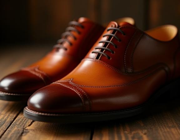 美しいパティーナを持つ手染めのレザーシューズ